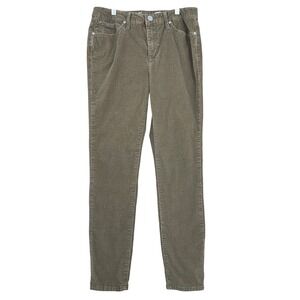 Seven7 Ultra High Rise Skinny Womens 8 Cotton Corduroy Olive Green Pants